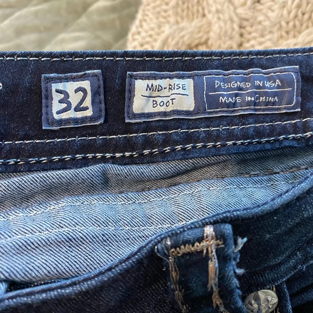 Miss Me Women's Dark Blue Boot Cut Jeans 32/34 - Picture 6 of 7